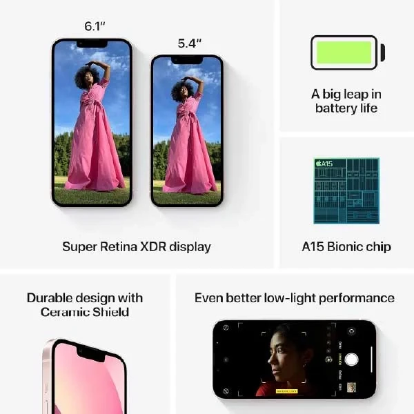 apple iphone 13 mini used 128gb 256gb 512gb blue black midnight pink red Free Shipping
